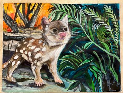 Green leafy vegetables in a basket, with text "Look for greens".