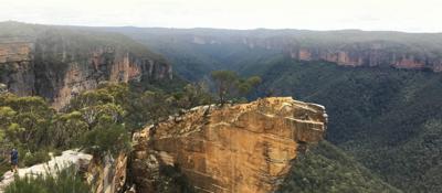 Woman in action, blurred background, website graphic.