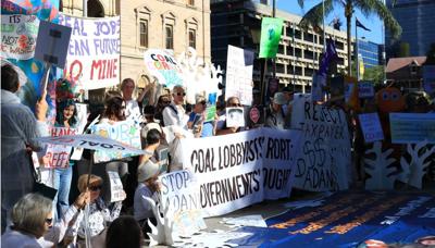 Header image: Coral reef with "Coral Not Coal" text.