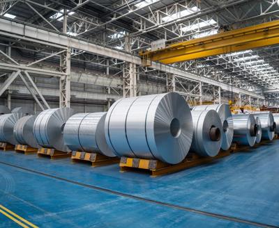 Steel beam construction, close-up.