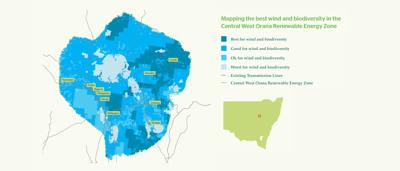 Screenshot: Interactive map of renewable energy projects, Australia.