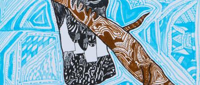 Carnaby's Cockatoo artwork, patterns, finalist in a kids' art competition.