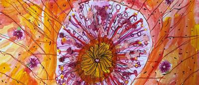 Purple gemstone, close-up, textured surface, deep color, reflective facets, dark background.