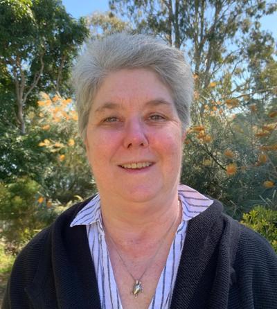 Woman, Jo Fraser, smiling, outdoors, Queensland, Australia.