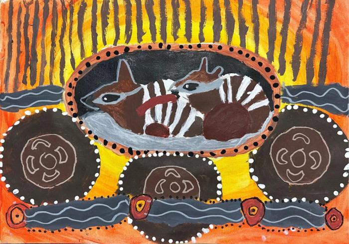 Artwork of a Numbat