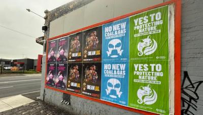 Sticker sheet, various designs, colorful, text and illustrations.