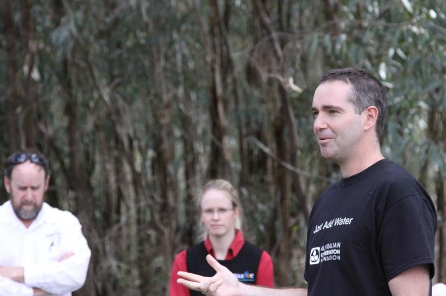 A younger Paul Sinclair at the Hattah Lakes, 2010