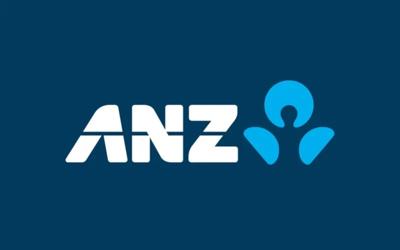 Blue ANZ logo on a white background.