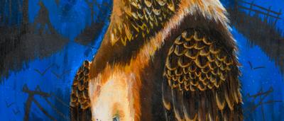 Tasmanian Wedge-Tailed Eagle artwork, 2021 finalist. Bird illustration, Wild At Art competition.