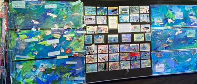 Shark illustration with text "Save our Sharks" on a white background.