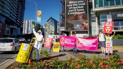 A vibrant graphic with text and shapes, featuring a blue background and white text.