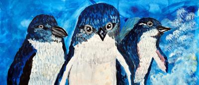 Woman holding sign, "Please stop Hurting our HOME," protest.