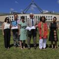 Four community delegates deliver ACF's biggest petition (at the time) to Senators in Canberra to call for stronger laws to protect nature