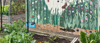 Hidden-in-the-Garden-A-Community-Mural-Sophia Art for kids - WINNER best groupwork Wild At Art 2026