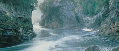 Mist over Franklin River, post-win celebration.