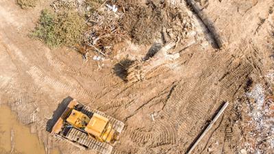 Woman in a white coat, holding a plant, smiling. Laboratory setting, green plants.