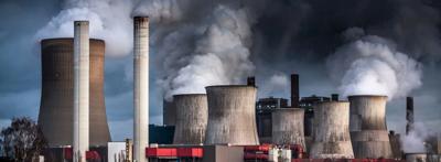 Header image: Stylized graphic of rising CO2 emissions, with text overlay.