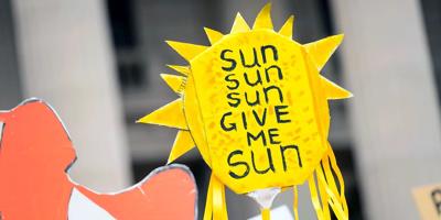 Header image: Sun over a landscape, text "Climate" and "Give Me Sun".