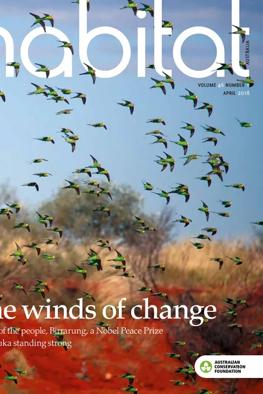 Header image: Habitat, May 2018. Green canopy over water, text "Habitat" and ACF logo.